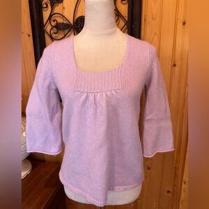 LOFT Women's Light Purple Scoop Neck Sweater